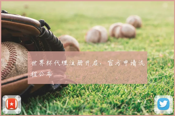 世界杯代理注册开启，官方申请流程公布